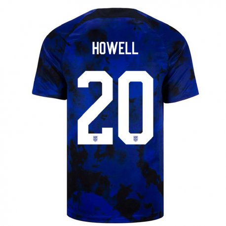 Kandiny Mujer Camiseta Estados Unidos Jaelin Howell #20 Azul Real 2ª Equipación 22-24 La Camisa Chile
