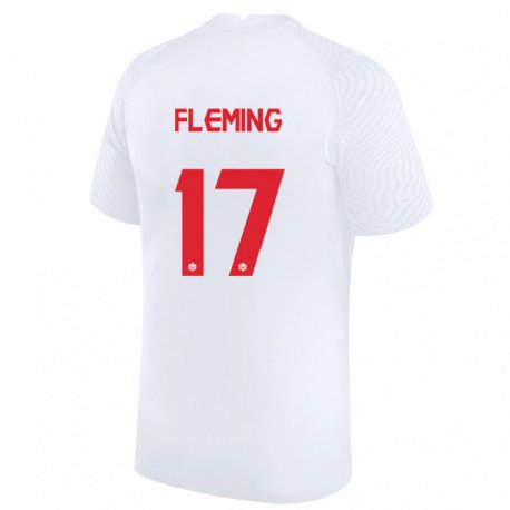 Kandiny Mujer Camiseta Canadá Jessie Fleming #17 Blanco 2ª Equipación 22-24 La Camisa Chile