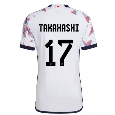 Kandiny Mujer Camiseta Japón Hana Takahashi #17 Blanco 2ª Equipación 22-24 La Camisa Chile