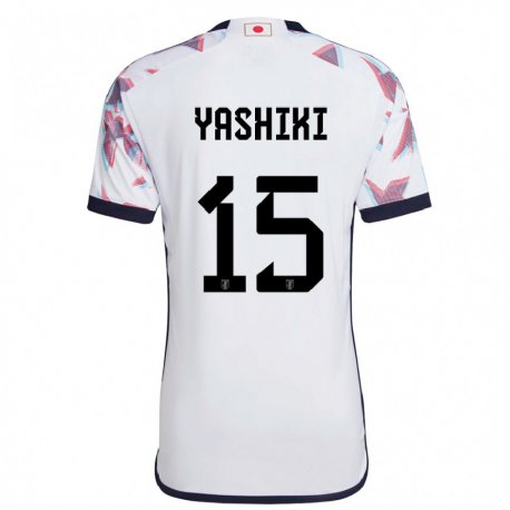 Kandiny Mujer Camiseta Japón Yusei Yashiki #15 Blanco 2ª Equipación 22-24 La Camisa Chile