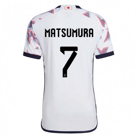 Kandiny Mujer Camiseta Japón Kosuke Matsumura #7 Blanco 2ª Equipación 22-24 La Camisa Chile