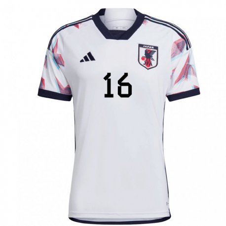 Kandiny Mujer Camiseta Japón Shunta Tsuzuki #16 Blanco 2ª Equipación 22-24 La Camisa Chile