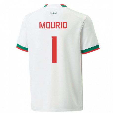 Kandiny Mujer Camiseta Marruecos Taha Mourid #1 Blanco 2ª Equipación 22-24 La Camisa Chile