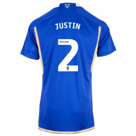 Kandiny Niño Camiseta James Justin #2 Azul 1ª Equipación 2023/24 La Camisa Chile