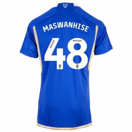 Kandiny Niño Camiseta Tawanda Maswanhise #48 Azul 1ª Equipación 2023/24 La Camisa Chile