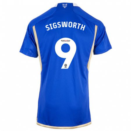 Kandiny Niño Camiseta Jessica Sigsworth #9 Azul 1ª Equipación 2023/24 La Camisa Chile