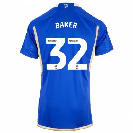 Kandiny Niño Camiseta Ava Baker #32 Azul 1ª Equipación 2023/24 La Camisa Chile