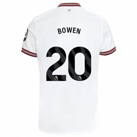 Kandiny Niño Camiseta Jarrod Bowen #20 Blanco 2ª Equipación 2023/24 La Camisa Chile