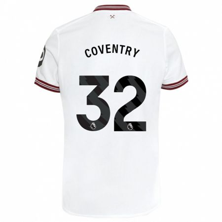 Kandiny Niño Camiseta Conor Coventry #32 Blanco 2ª Equipación 2023/24 La Camisa Chile