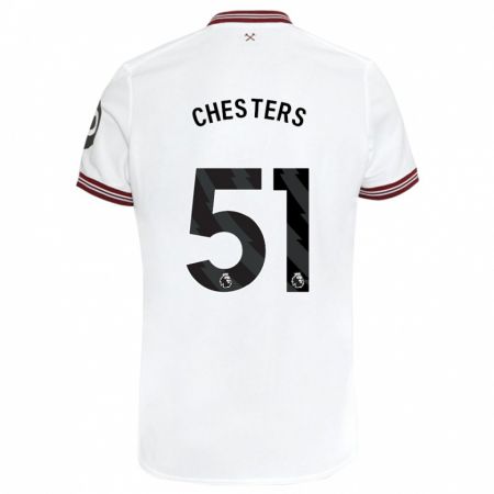 Kandiny Niño Camiseta Dan Chesters #51 Blanco 2ª Equipación 2023/24 La Camisa Chile