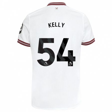 Kandiny Niño Camiseta Patrick Kelly #54 Blanco 2ª Equipación 2023/24 La Camisa Chile