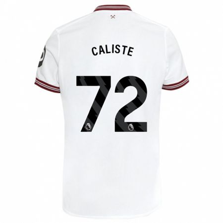 Kandiny Niño Camiseta Gabriel Caliste #72 Blanco 2ª Equipación 2023/24 La Camisa Chile