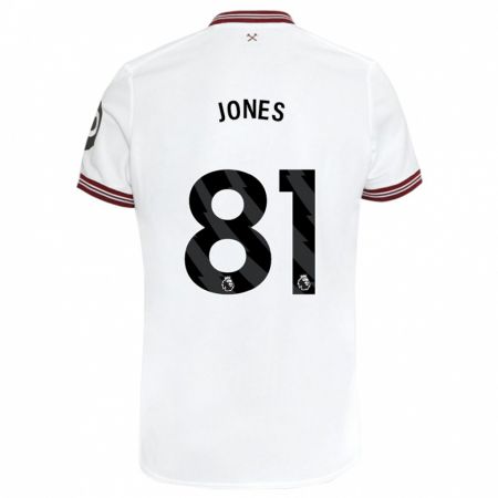 Kandiny Niño Camiseta Liam Jones #81 Blanco 2ª Equipación 2023/24 La Camisa Chile