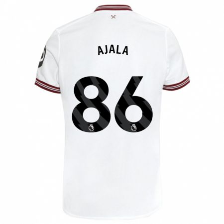 Kandiny Niño Camiseta Joshua Ajala #86 Blanco 2ª Equipación 2023/24 La Camisa Chile
