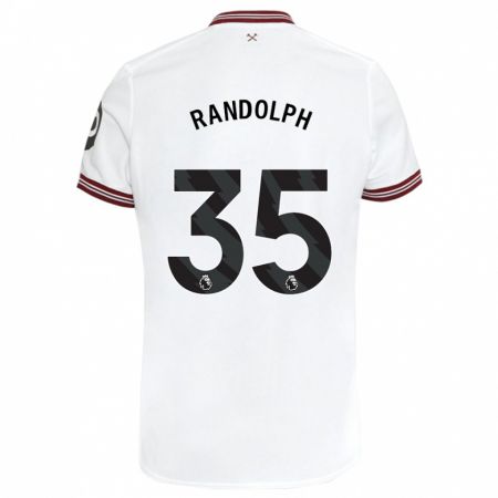 Kandiny Niño Camiseta Darren Randolph #35 Blanco 2ª Equipación 2023/24 La Camisa Chile
