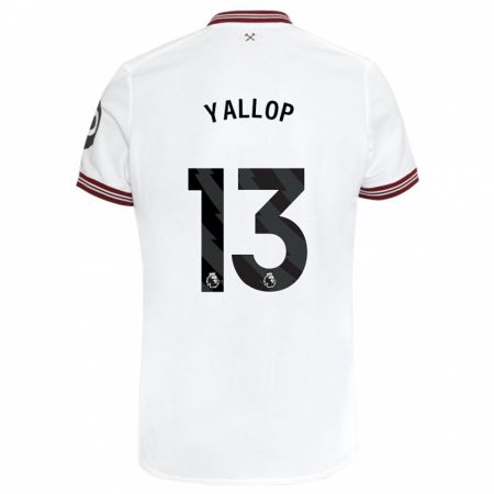 Kandiny Niño Camiseta Tameka Yallop #13 Blanco 2ª Equipación 2023/24 La Camisa Chile