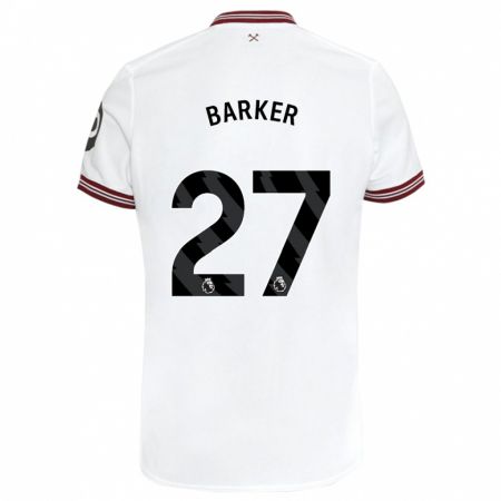 Kandiny Niño Camiseta Maisy Barker #27 Blanco 2ª Equipación 2023/24 La Camisa Chile