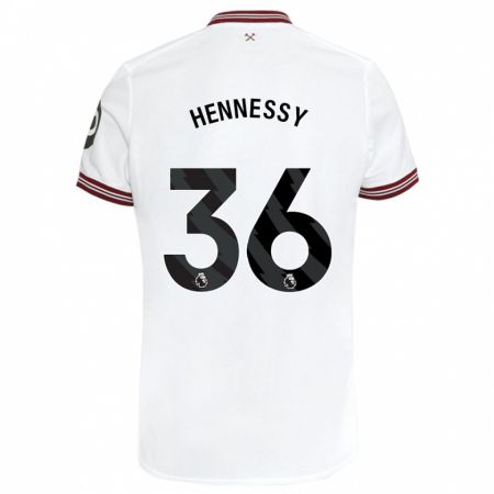 Kandiny Niño Camiseta Alexandra Hennessy #36 Blanco 2ª Equipación 2023/24 La Camisa Chile