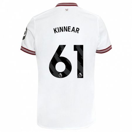 Kandiny Niño Camiseta Brian Kinnear #61 Blanco 2ª Equipación 2023/24 La Camisa Chile