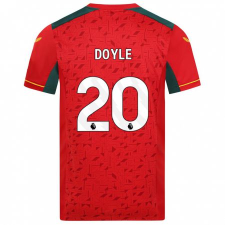 Kandiny Niño Camiseta Tommy Doyle #20 Rojo 2ª Equipación 2023/24 La Camisa Chile