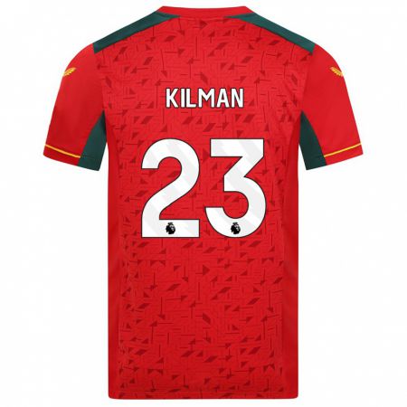 Kandiny Niño Camiseta Max Kilman #23 Rojo 2ª Equipación 2023/24 La Camisa Chile