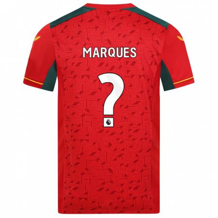 Kandiny Niño Camiseta Christian Marques #0 Rojo 2ª Equipación 2023/24 La Camisa Chile