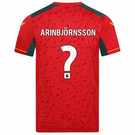 Kandiny Niño Camiseta Pálmi Rafn Arinbjörnsson #0 Rojo 2ª Equipación 2023/24 La Camisa Chile