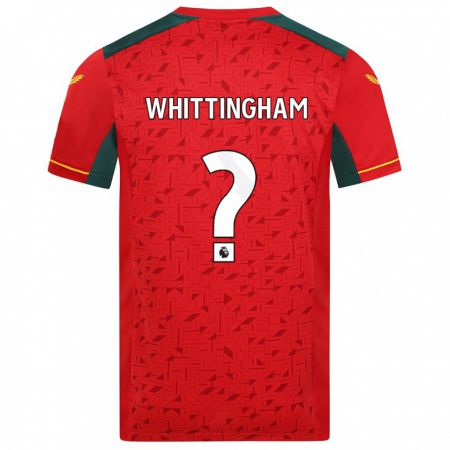 Kandiny Niño Camiseta Matthew Whittingham #0 Rojo 2ª Equipación 2023/24 La Camisa Chile