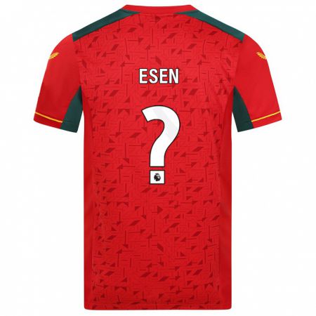 Kandiny Niño Camiseta Josh Esen #0 Rojo 2ª Equipación 2023/24 La Camisa Chile