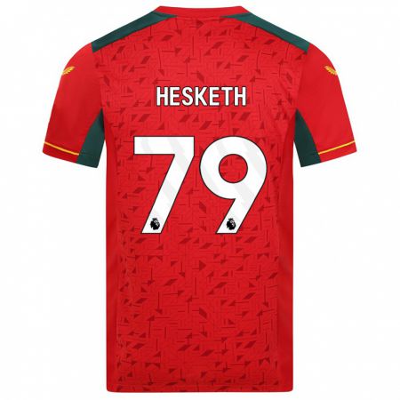 Kandiny Niño Camiseta Owen Hesketh #79 Rojo 2ª Equipación 2023/24 La Camisa Chile