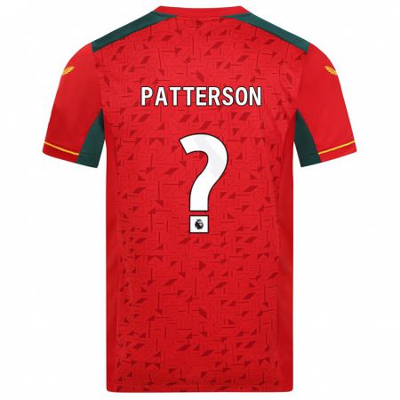 Kandiny Niño Camiseta Lennon Patterson #0 Rojo 2ª Equipación 2023/24 La Camisa Chile