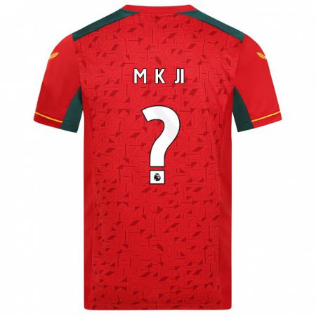 Kandiny Niño Camiseta Min-Kyu Ji #0 Rojo 2ª Equipación 2023/24 La Camisa Chile