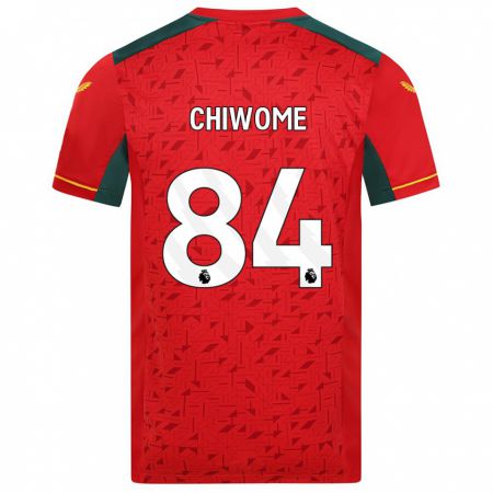 Kandiny Niño Camiseta Leon Chiwome #84 Rojo 2ª Equipación 2023/24 La Camisa Chile