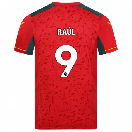 Kandiny Niño Camiseta Raul Jimenez #9 Rojo 2ª Equipación 2023/24 La Camisa Chile