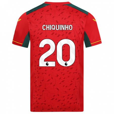 Kandiny Niño Camiseta Chiquinho #20 Rojo 2ª Equipación 2023/24 La Camisa Chile
