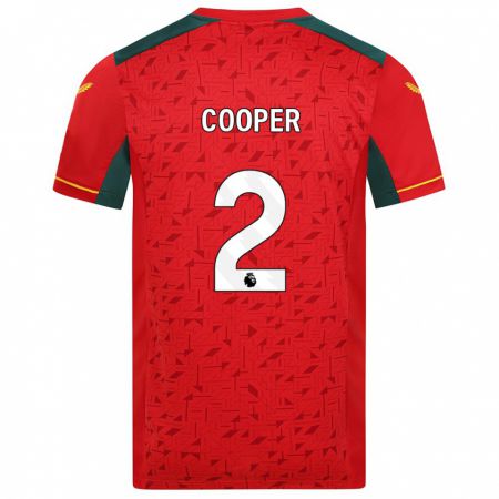 Kandiny Niño Camiseta Laura Cooper #2 Rojo 2ª Equipación 2023/24 La Camisa Chile