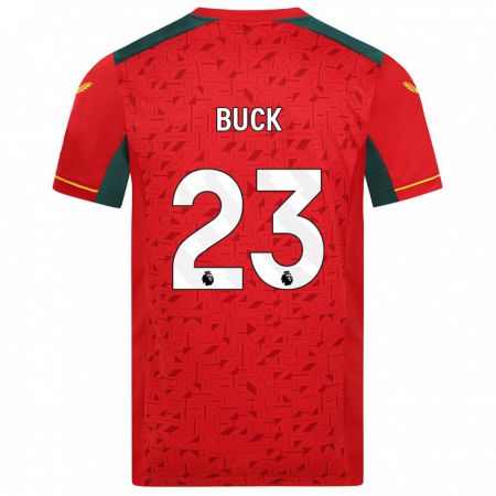Kandiny Niño Camiseta Alex Buck #23 Rojo 2ª Equipación 2023/24 La Camisa Chile
