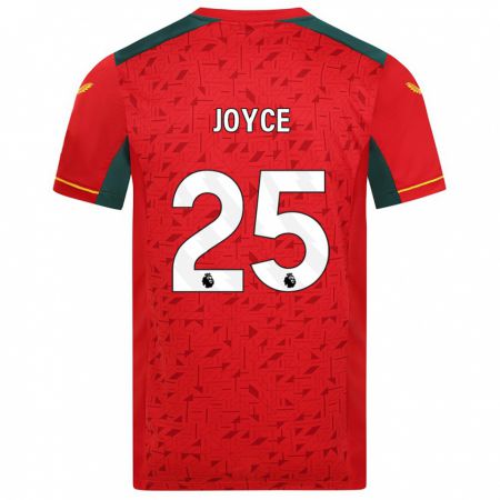 Kandiny Niño Camiseta Leonie Joyce #25 Rojo 2ª Equipación 2023/24 La Camisa Chile