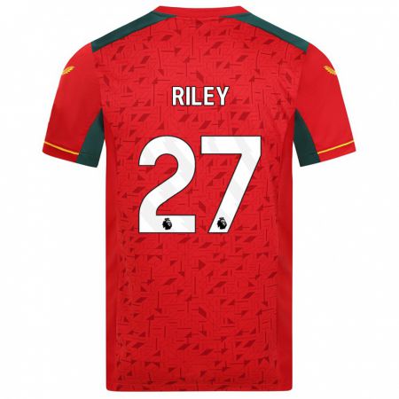 Kandiny Niño Camiseta Lauren Riley #27 Rojo 2ª Equipación 2023/24 La Camisa Chile