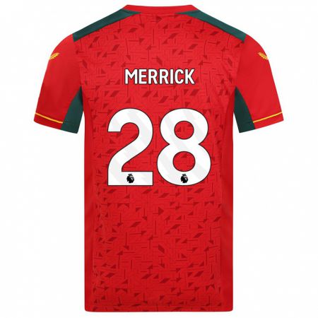 Kandiny Niño Camiseta Beth Merrick #28 Rojo 2ª Equipación 2023/24 La Camisa Chile