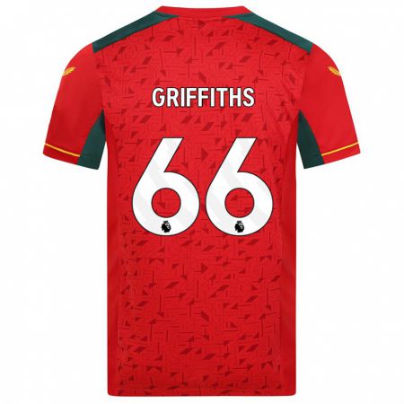Kandiny Niño Camiseta Harvey Griffiths #66 Rojo 2ª Equipación 2023/24 La Camisa Chile