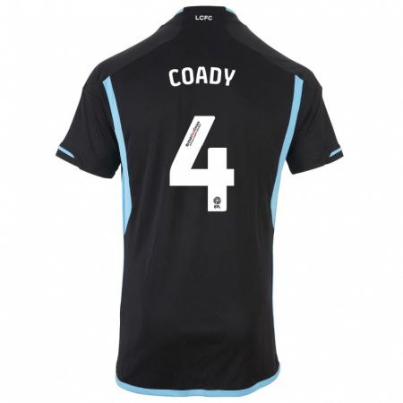 Kandiny Niño Camiseta Conor Coady #4 Negro 2ª Equipación 2023/24 La Camisa Chile