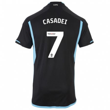 Kandiny Niño Camiseta Cesare Casadei #7 Negro 2ª Equipación 2023/24 La Camisa Chile