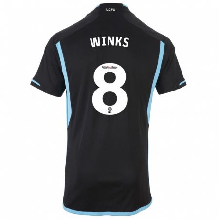 Kandiny Niño Camiseta Harry Winks #8 Negro 2ª Equipación 2023/24 La Camisa Chile