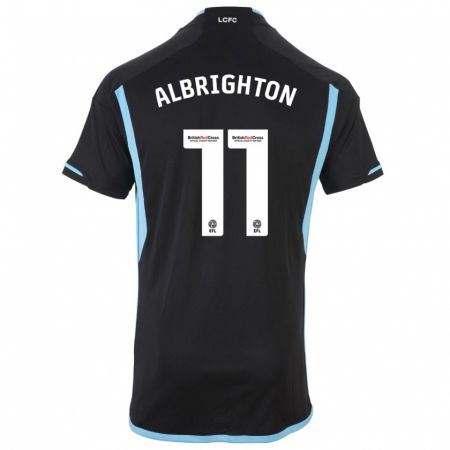 Kandiny Niño Camiseta Marc Albrighton #11 Negro 2ª Equipación 2023/24 La Camisa Chile