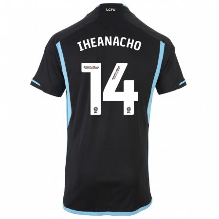 Kandiny Niño Camiseta Kelechi Iheanacho #14 Negro 2ª Equipación 2023/24 La Camisa Chile