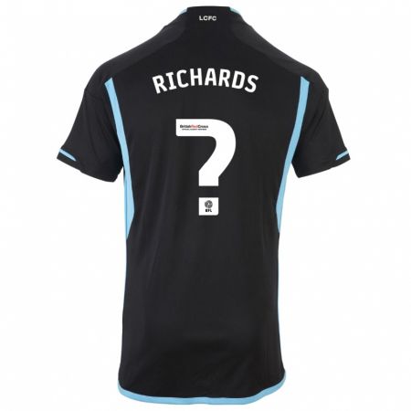 Kandiny Niño Camiseta Amani Richards #0 Negro 2ª Equipación 2023/24 La Camisa Chile