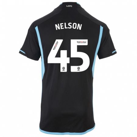 Kandiny Niño Camiseta Ben Nelson #45 Negro 2ª Equipación 2023/24 La Camisa Chile