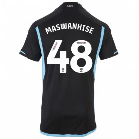 Kandiny Niño Camiseta Tawanda Maswanhise #48 Negro 2ª Equipación 2023/24 La Camisa Chile