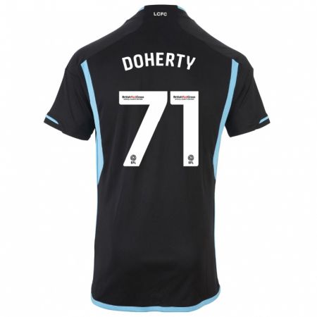 Kandiny Niño Camiseta Arlo Doherty #71 Negro 2ª Equipación 2023/24 La Camisa Chile